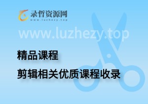 剪辑相关优质课程收录-录哲资源网